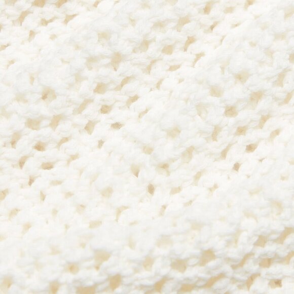 Aritzia WILFRED Peek Crochet Knit Fisherman Crewneck Light Birch Tank Top Size S - Picture 7 of 12